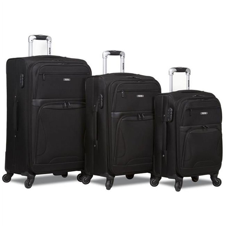 Rolite Explorer Expandable Spinner Luggage Set - Black, 3 Piece