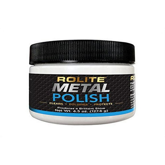 Rolite - RMP45z Metal Polish Paste - Industrial Strength Scratch Remover and Cleaner, Polishing Cream for Aluminum, Chrome, Stainless Steel and Other Metals, Non-Toxic Formula, 4.5 Ounces, 1 Pack