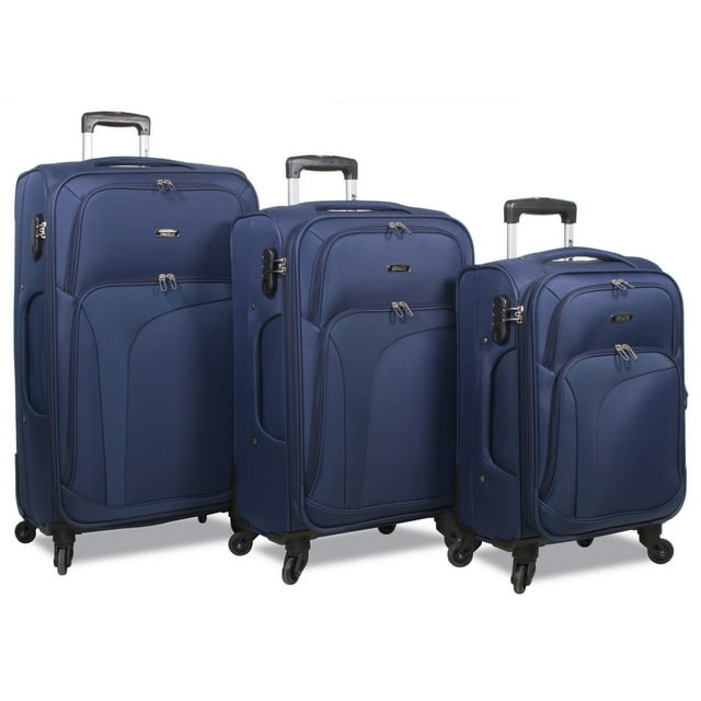 Rolite Rover 3-Piece Spinner Expandable Luggage Set - Navy - Walmart.com