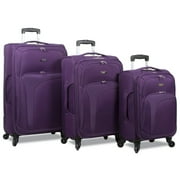 Rolite Rover 3-Piece Spinner Expandable Luggage Set - Purple