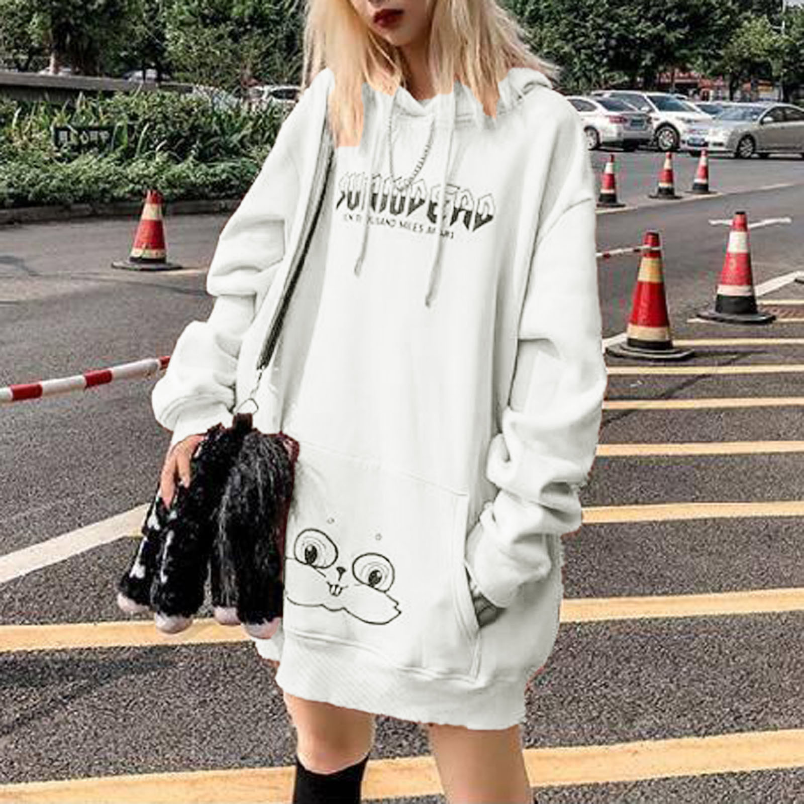 Roliyen Sweatshirt For Women Hoodies For Women Men Rabbit Ears Hoodie  Couples Plus Velvet Thickening Hooded Sweatshirt Long Sleeve Tops -  Walmart.com