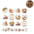 thumbnail image 1 of Roll of 500 Round Fall Stickers, Watercolor Halloween Harvest Pumpkin Labels, Hello Fall Thanksgiving Autumn Themed Self-Adhesive Circle Stickers for Gift Sealing Envelope Packaging Craft Decor, 1 of 7