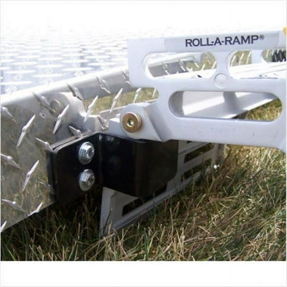 Roll-A-Ramp Seg Mount Brackets for temporarily securing ramp to landing