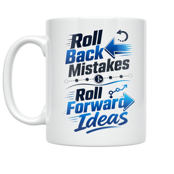 Roll Back Mistakes Roll Forward Ideas - Tech Enthusiast - 11 oz Ceramic Coffee Mug