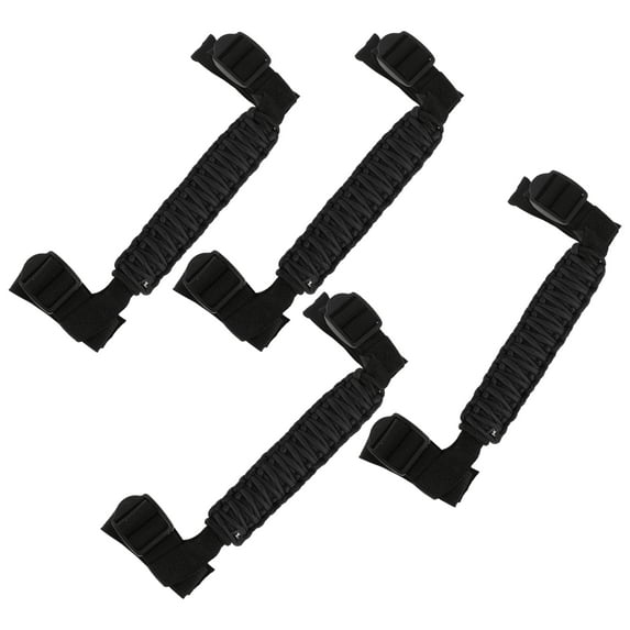 Roll Bar Grab Handles for Jeep Wrangler JL 4 Door 2024-2025 Grip Handle Holder Nylon Black 4 Pcs