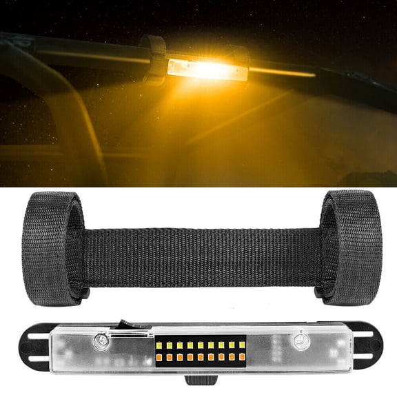 Roll Bar Mount LED Work Dome Light For UTV ATV Polaris RZR Golf Cart W/Amber US