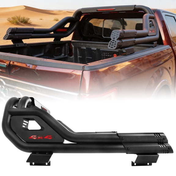Roll Bar for Pickup Trucks, Adjustable Sport Bed Rack Roll Bars Compatible with Tacoma,Tundra,Chevy Silverado,GMC Sierra,Ford F-150/F-250/F-350,Sequoia,Ram 1500/2500/3500,Titan