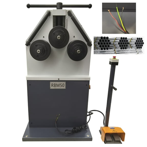 Roll Bender Round Bending Machine Vertical Electric Hydraulic Pressure 1PH 220V