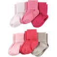 thumbnail image 1 of Roll Cuff Socks, 6-Packs (Baby Girls), 1 of 1