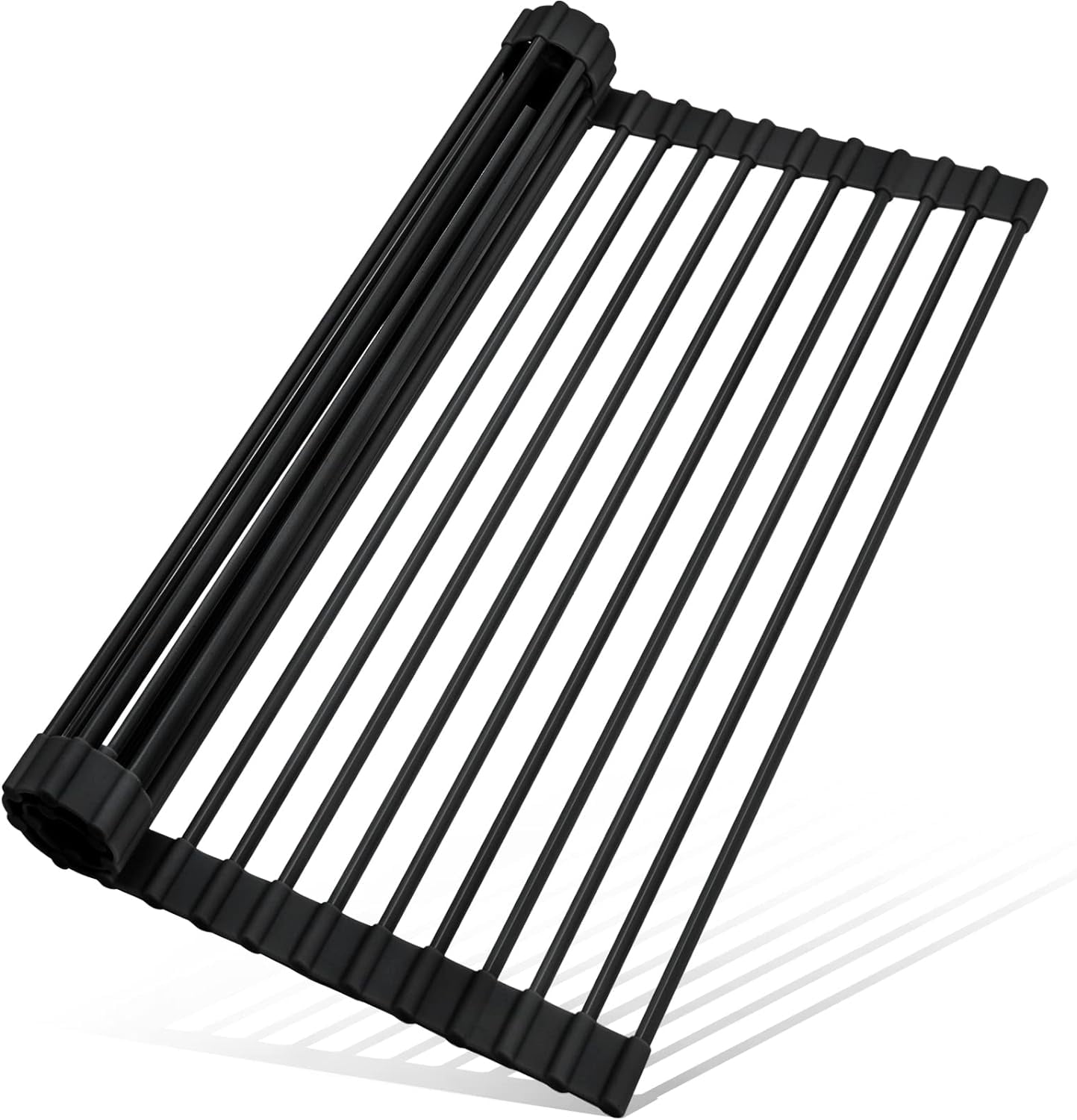 Roll Up Dish Drying Rack, Silicone Wrapped Over The Sink Dish Rack ...
