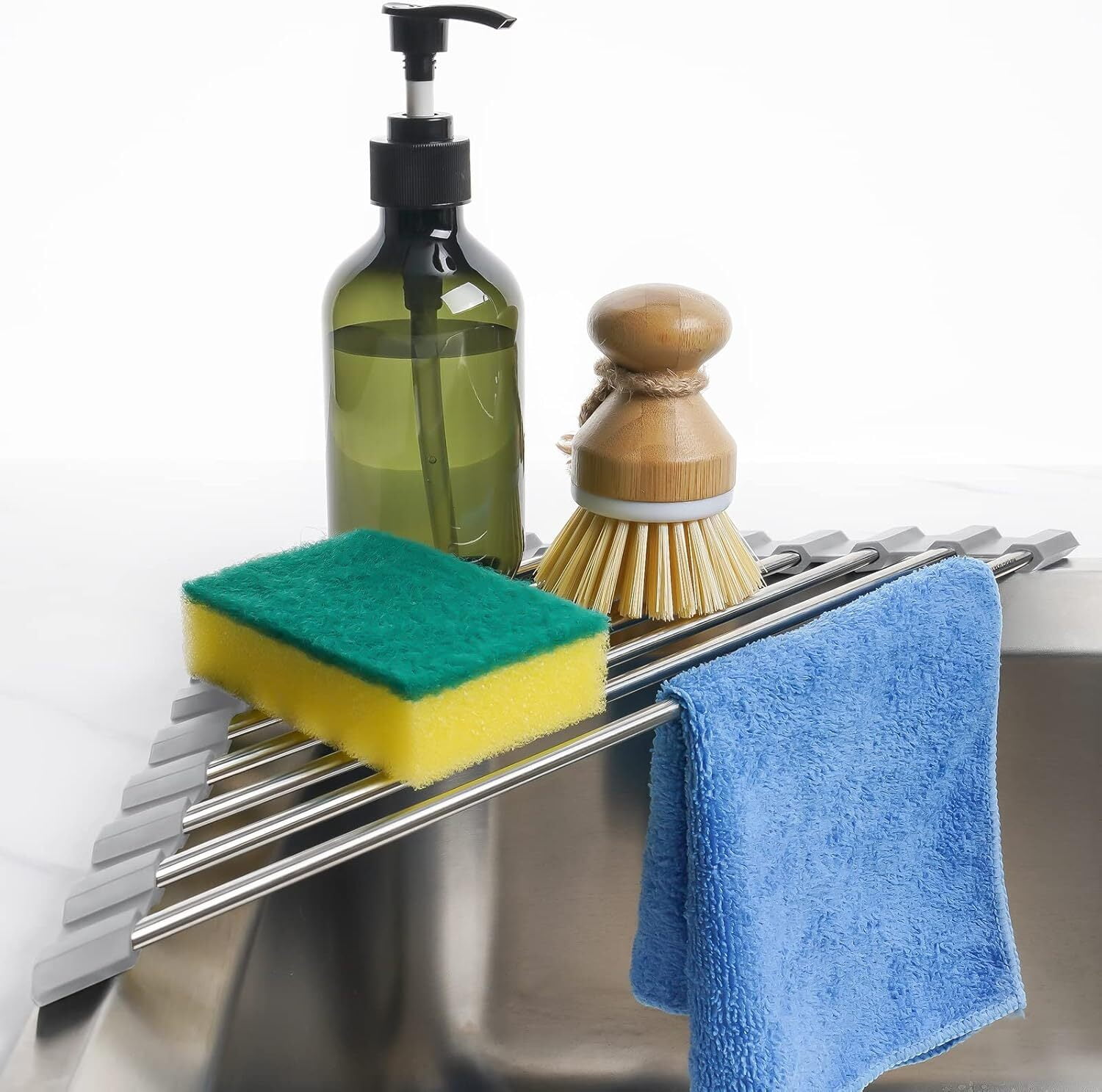 Roll Up Dish Drying Rack and Triangle Dish Drying Rack for Sink,Over ...