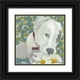 thumbnail image 1 of Roll, Dlynn 20x20 Black Ornate Wood Framed with Double Matting Museum Art Print Titled - Dlynns Dogs - Patch, 1 of 4