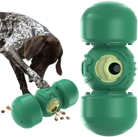 Roll Dog Treat Dispenser Toy, XL Size, Wobble Giggle, Adjustable Slow Feeder Puzzle for Medium & Large Dogs Enrichment Toy