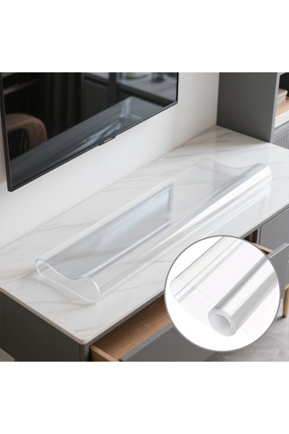 A Roll Of High-definition Transparent Adhesive Film for Kitchen Countertops, Cabinets And Walls, with Its Own Adhesive Backing for Easy Cutting And Pasting