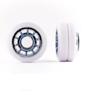 Roll-Line Ice Dance Roller Skate Wheels Set of 8, 61mm, Hardness 88A Blue Hub