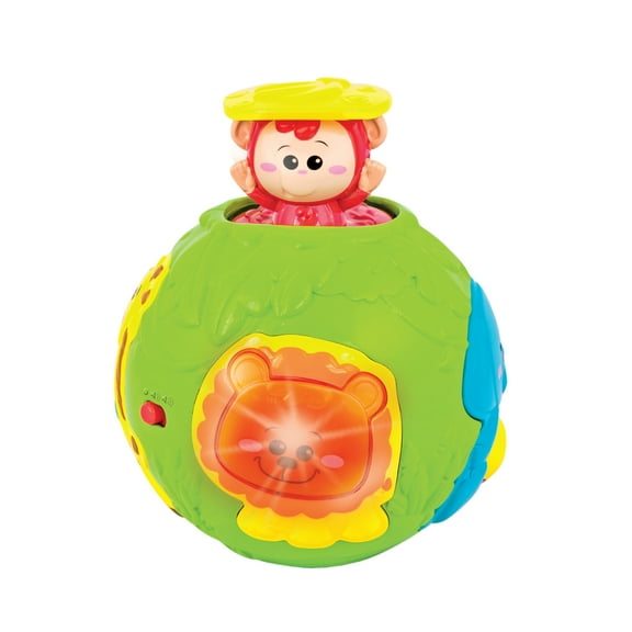 Winfun Roll 'n Pop Jungle Activity Ball with Lights & Sounds for Ages 6 Months and Up, 1 Piece