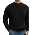 thumbnail image 1 of Roll Neck Knitted Sweater Men Fall Winter Long Sleeve Textured Knit Patterned Pullover Chunky Sweaters Thermal Jumper, 1 of 8