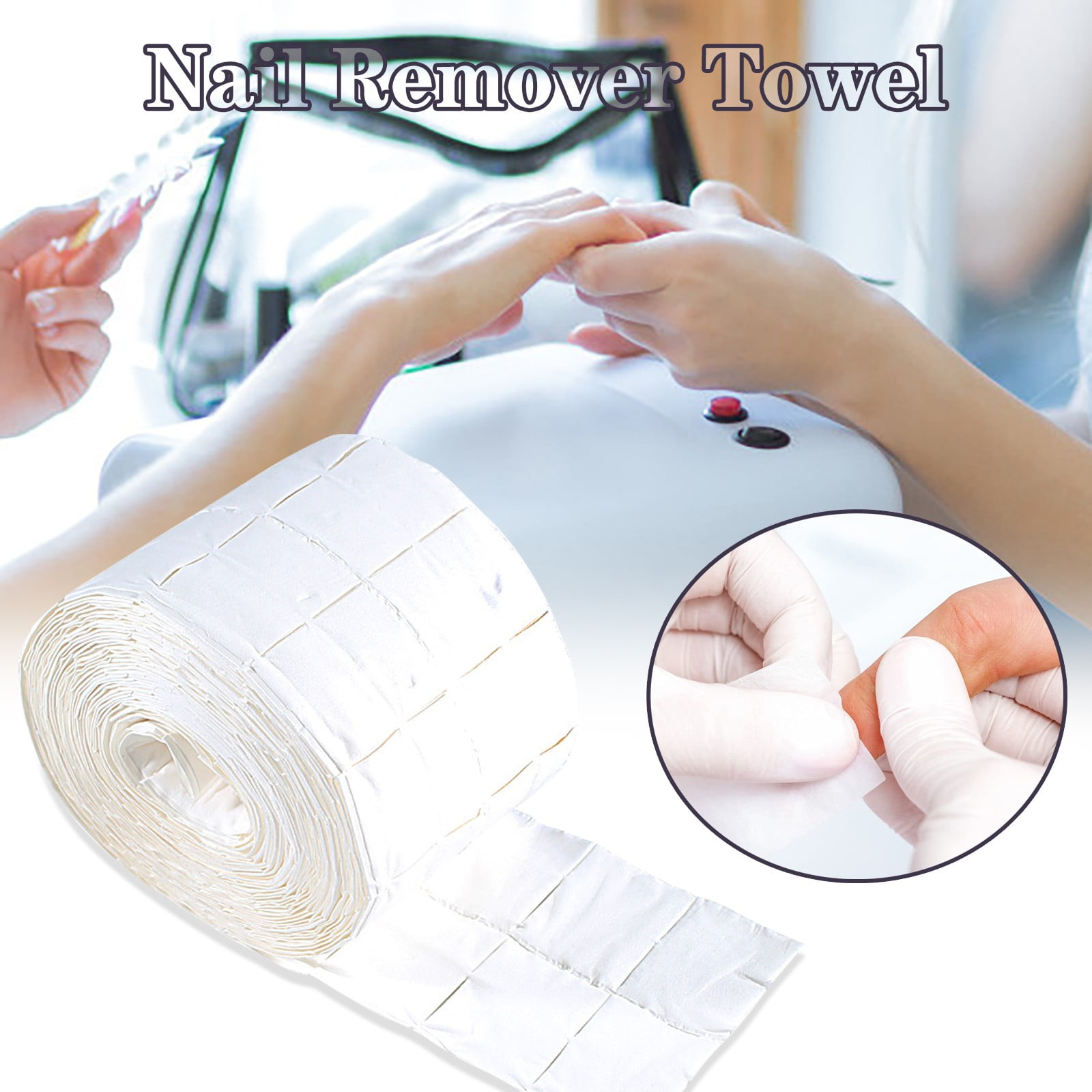 Roll Of 500 Lint Wipes, Gel Remover Pads, Cellulose Nail Cleaning