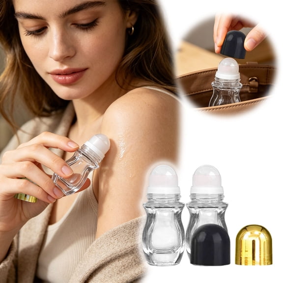 Roll‑On Bottle Refillable Roller Bottles for Leakproof Travel Size Empty Containers with Precision Applicator Portable Aromatherapy Dispenser