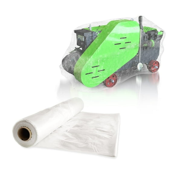 Roll of Polyethylene Tarp 10ft x 100ft. Clear Low Density Plastic Sheet Thickness 4 mil. Commercial Waterproof Poly Cover for Storing and Transporting. Ideal Film for Industrial Applications.