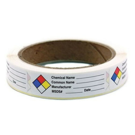 Roll Products HMIG Label,3-4" H x 2-1-2" W,PK250 163-0004 163-0004 ZO-G4917692