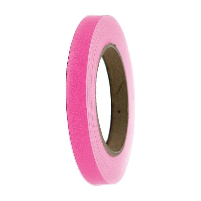 Masking Tape, 1/2 in W x 60 yd L, 6 mil Thick, Pink, Rubber Adhesive 23021P