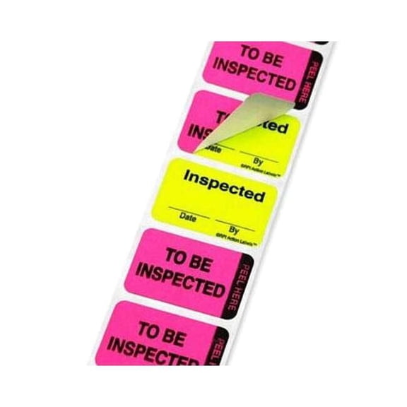 Roll Products Label, Pink/Green, Paper, PK250 27905