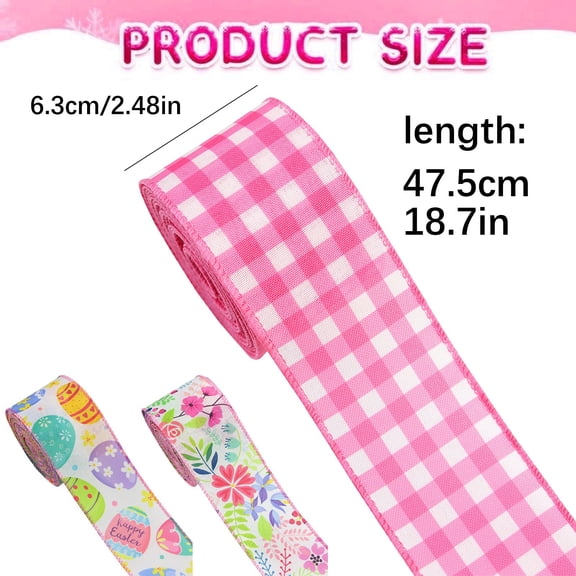 A Roll Of Ribbon A Powder White Ribbon Square Patterned Ribbon Wrapped With Ribbon Grid Ribbon Used For Christmas Tree Decoration And Flower Butterfly Knot Craft Production.