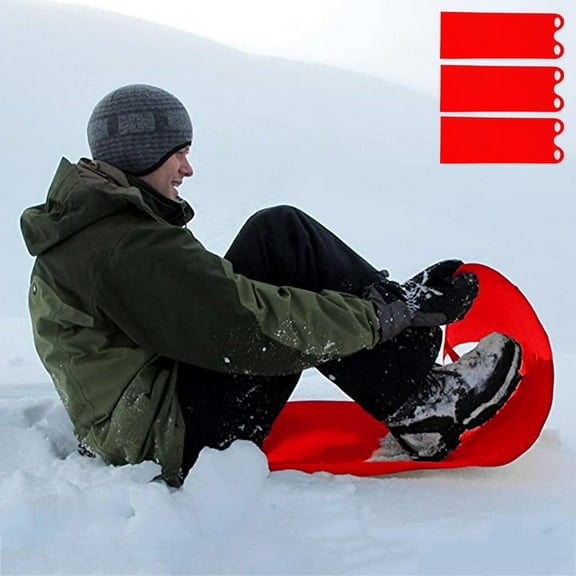 Roll Up Snow Carpet Sleds, Durable PE Material Non-Slip Design, Safe Soft Round Edges With Handles, Portable Foldable Ski Board For Ki*ds Adults Winter Outdoor Snow Sports