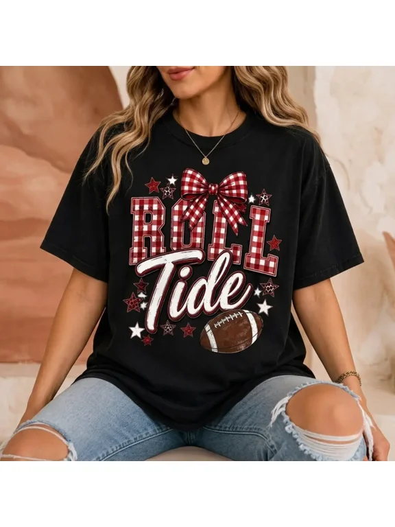 Roll Tide Football Comfort Colors , AL Game Day , Crimson Football , Southern College Football , Game Day, Streetwear T-Shirt