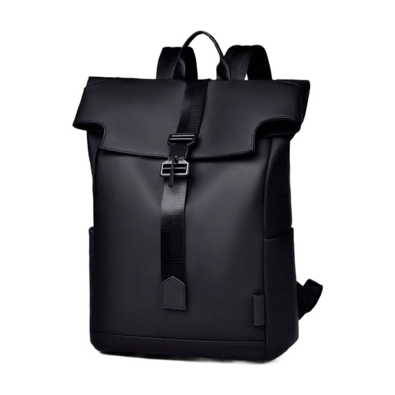 Roll Top Laptop Backpack for Students, Large Capacity Waterproof School Bag with Padded Laptop Compartment, Adjustable Shoulder Straps for Daily Campus Commute, Back to School Essential