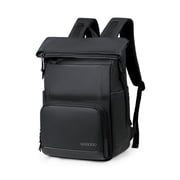 Roll Top Laptop Backpack, Water Resistant Business Daypack with Front Reflective Strip for Daily Trave