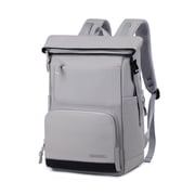 Roll Top Laptop Backpack, Water Resistant Business Daypack with Front Reflective Strip for Daily Trave