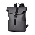 thumbnail image 1 of Roll-Top Magnetic Backpack for Men,Urban Commute & Business Travel Rucksack,Water-Resistant Laptop Bag with Side Pockets,Large Capacity Daypack for Work or Weekend Getaway,1Pack (16.5" x 11.8") Gray, 1 of 5