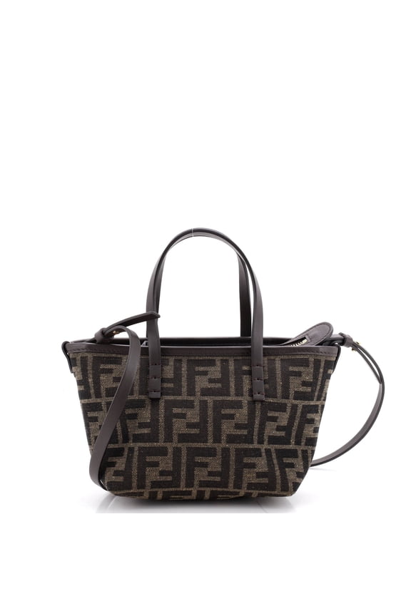 Roll Tote FF Fabric with Leather Mini By Rebag