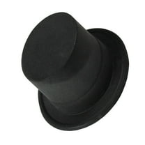 Roll Trim Top Hat for Female Male Stage Performances Gentleman Hat Theme Party Masquerades Dress Up Headwear Nonwoven Hat