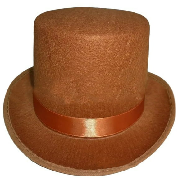 Roll Trim Top Hat for Female Male Stage Performances Gentleman Hat Theme Party Masquerades Dress Up Headwear Nonwoven Hat