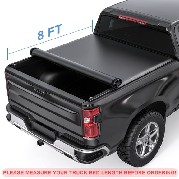Roll Up 8FT Long Bed Truck Tonneau Cover For 1999-2026 Ford F250 350 Super Duty