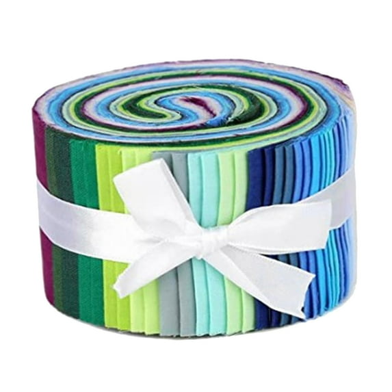 Roll Up Cotton Fabric Strips Quilting Craft Fabric Pure Color