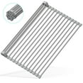 thumbnail image 1 of Roll Up Dish Drying Rack Stainless Steel Over the Sink Drainer Kitchen Dish Rack (17.7''x 13.7''), 1 of 7