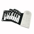 thumbnail image 1 of Roll Up Electronic Piano Keyboard 49 Keys Portable Foldable Music Keyboard with 16 Tones 10 Rhythms for Beginners Travel Practice, 1 of 6