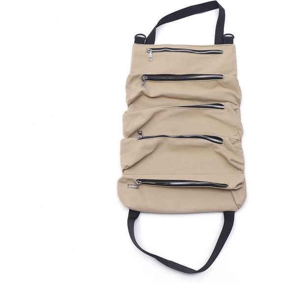 Roll Up Tool Bag Wrench Organizer & Tool Pouch Tool Roll Organizer 5 Tool Pouches for Mechanic Electrician & Hobbyist