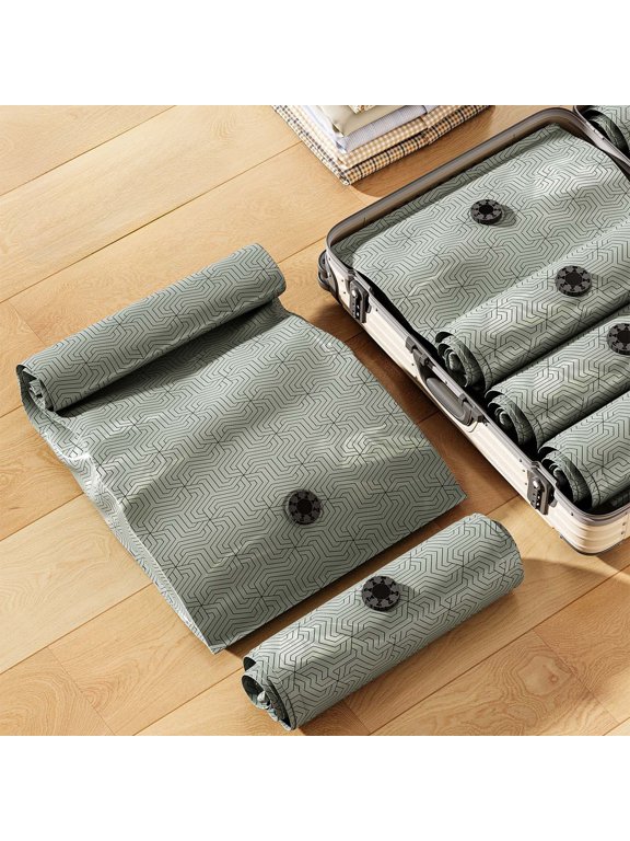 Roll Up Vacuum Packing Bags No, Press Free Moving Bags Heavy Duty Extra Large Travel Suitcase, Packing Cubes Compression for Clothes Blanket Seasonal