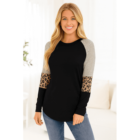 Roll Up Women's Casual Color Block Sweaters Sweatshirts striped Long Sleeve Shirts Fleece Tunic Tops (US, Alpha, Large, Regular, Regular, Black1)