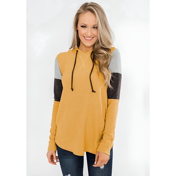 Roll Up Women's Color Block Floral Print cozy Long Sleeve Pullover tops Hoodies Sweatshirt Sweater Top (US, Alpha, Small, Regular, Regular, Yellow 1)