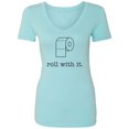 thumbnail image 1 of Roll With It Womens V-Neck T-Shirt, 1 of 3