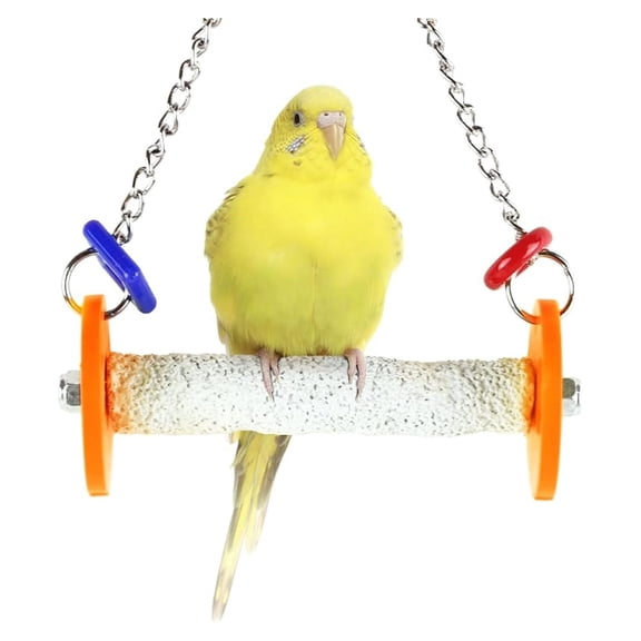 Roll and Perch Toys - Keeps and Beak in Top Condition - Handmade Pet Supplies - Safe and Non-Toxic Cages Accessories - Parrot Toys (4.5" Orange XS)