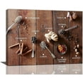 thumbnail image 1 of Roll over image to zoom in Bogosip Kitchen Wall Art Kitchen Spices Pictures Wall Decor Kitchen Spoon Canvas Prints Painting Artwork Decoration for Kitchen Dining Room Restaurant 16"x12", 1 of 6