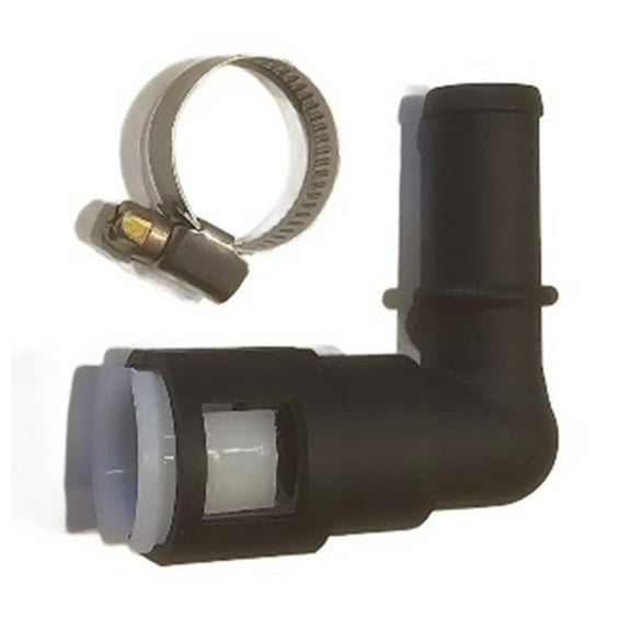 Roll over image to zoom in UPGRADED 800-416 Stronger than OEM Heater Core Coolant Hose Quick Disconnect 90 Degree Elbow Connector w/Clamp ONLY FITS: 5/8" Tube and 5/8" Heater Hose.
