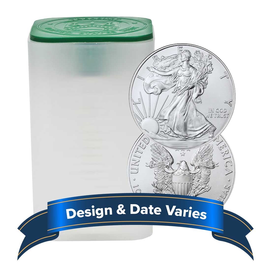 UNITED STATES MINT Roll of 20 - $1 American Silver Eagle 1 oz Random Year BU